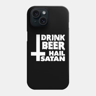 Occult Drink Beer Hail Satan Baphomet Witchcraft Design Phone Case