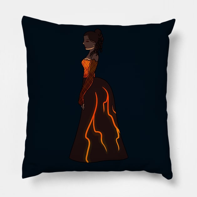 Volcano Lady Pillow by inatorinator