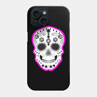 Bright Pink Sugar Skull Phone Case