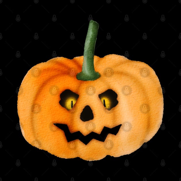 Scary Halloween Pumpkin by Niina