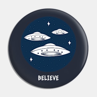 Believe UFOs Pin