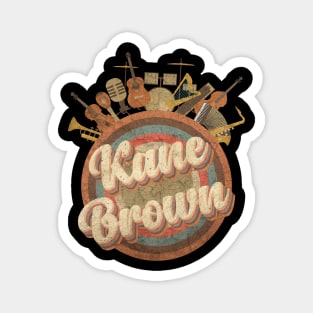 Music Tour Vintage Retro // Kane Allen Brown Magnet