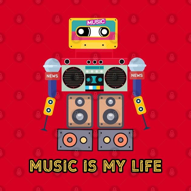 Music is my life,love music, robot by zzzozzo