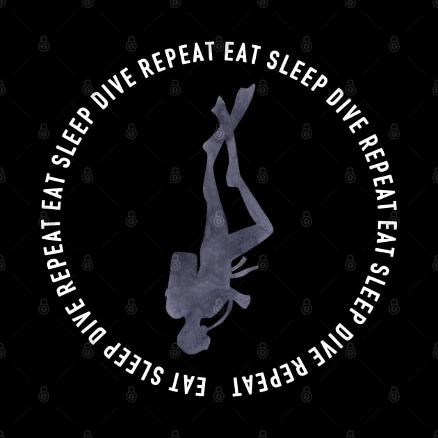 eat sleep dive repeat by in leggings