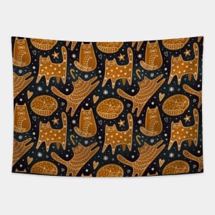 Gingerbread cats Tapestry