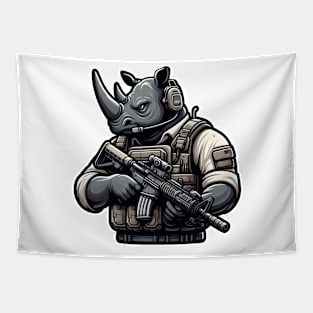 Tactical Rhino Tapestry