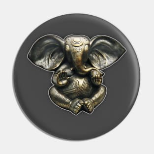 Ganesha Elephant Spiritual Mandala Pin