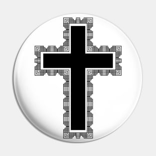 Christian Cross (black) Pin