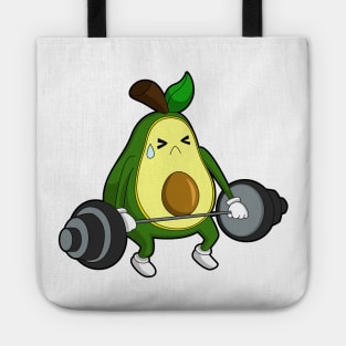 Avocado at Fitness with Barbell Tote