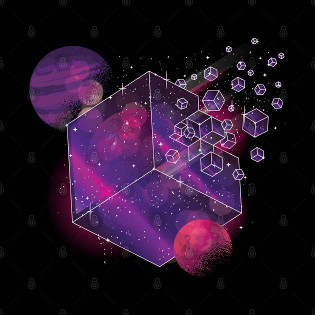 Geometric Galaxy Cube by Hmus