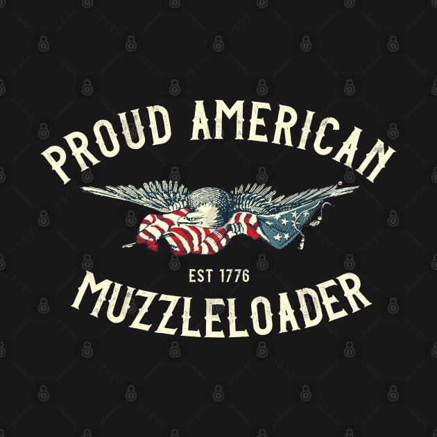 Muzzleloader American Flag by Huhnerdieb Apparel