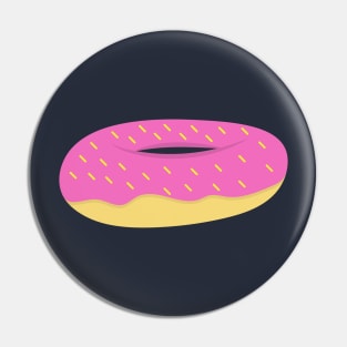 Cute pink donut with yellow sprinkles Pin