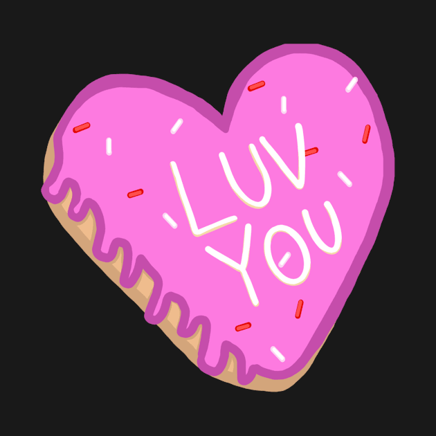 Heart shaped donut by AshleysArt