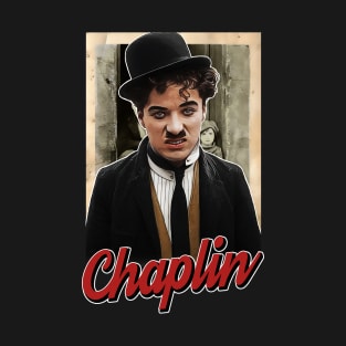 Charlie Chaplin Inspired Design T-Shirt