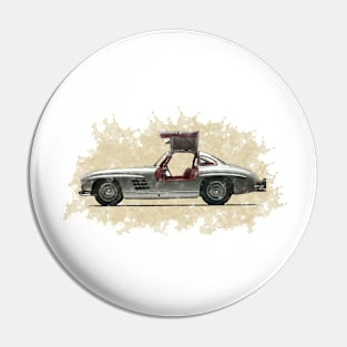 Retro Car Illustration Pin