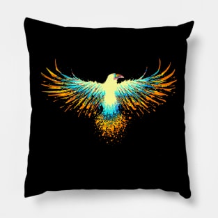 Abstract Raven Pillow