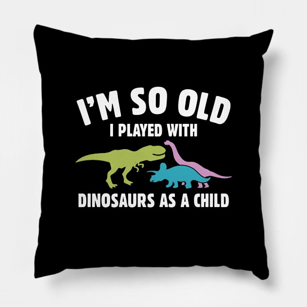 Played With Dinosaurs Pillow by VectorPlanet