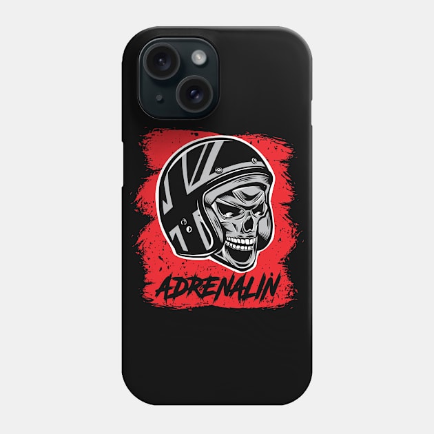 Skull Vintage Helmet Phone Case by hardmachine