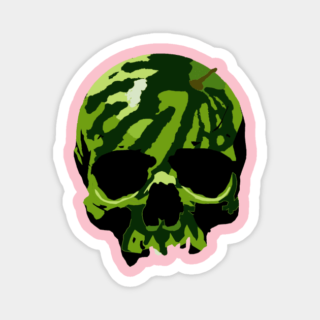 Skull Melon Magnet by KA Textiles and Designs