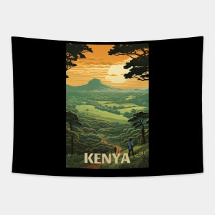 Kenya, Travel Poster Tapestry
