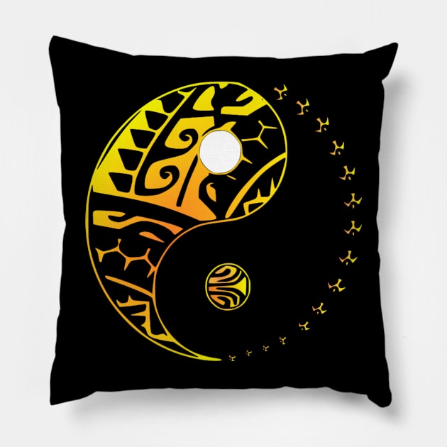 RAANUI - Yin Yang  (Fire) Pillow by Nesian TAHITI
