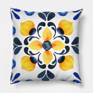 Floral ornament. Watercolor Pillow