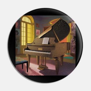 Piano In A Colorfully Styled Room Pin