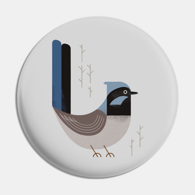 Superb Fairywren, Bird of Australia Pin by theprintedsparrow