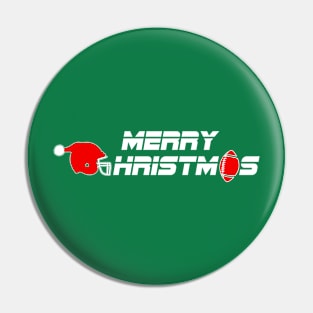 Merry Football Christmas Pin