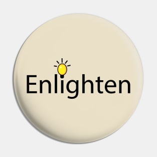 Enlighten artistic typographic logo Pin