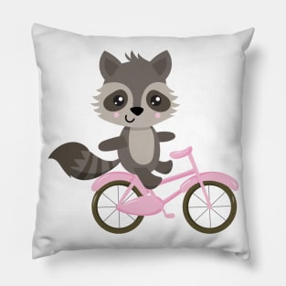 Funny Cycling Fox Pillow