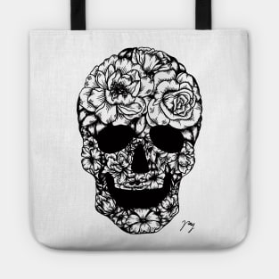 Floral Skull Tote