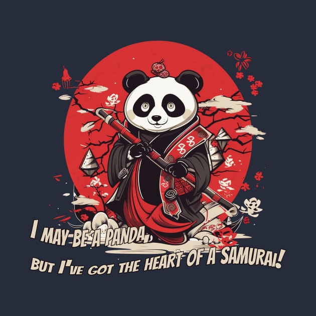 Samurai Panda - Japanese Warrior Panda T-Shirt Cute by ABART BY ALEXST 