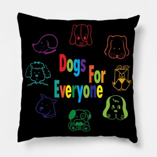 Dogs for everyone (color mixed breed) Pillow