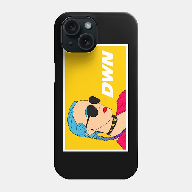 Girl with Blue Hair Phone Case by WOW DESIGN