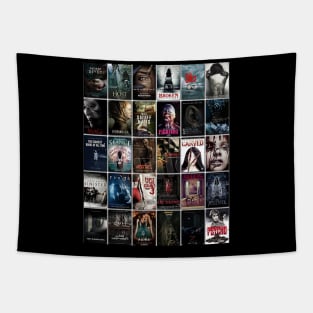 Horror Movie Wall Collage Tapestry