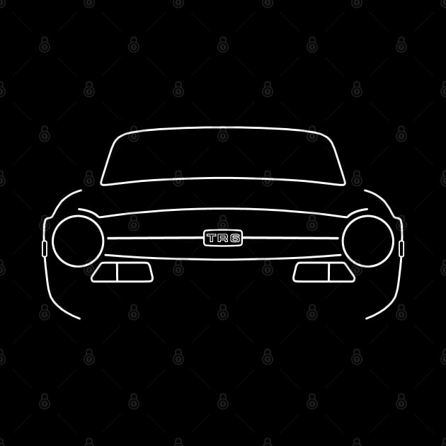 Triumph TR6 outline graphic (white) by soitwouldseem