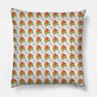 Pattern with an Ice cream in waffle cone Pillow