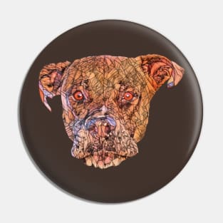 Bullmastiff Face Pin