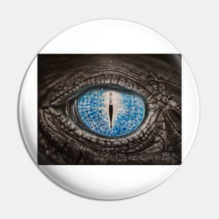 "Crocodile Eye: Perspective on Time" Pin