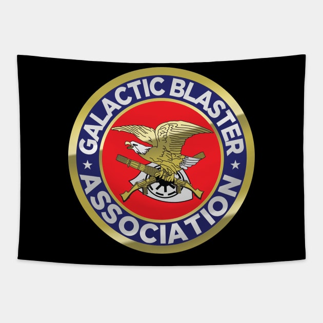 Galactic Blaster Association Tapestry by Hindsight Apparel