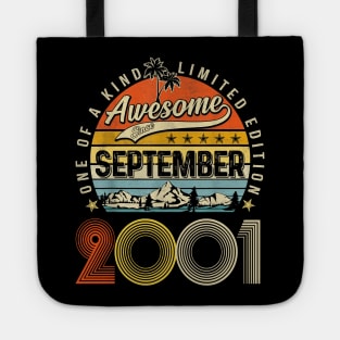 Awesome Since September 2001 Vintage 22nd Birthday Tote