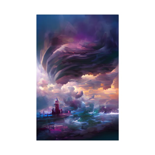 Lighthouse by the storm by Fanbros_art