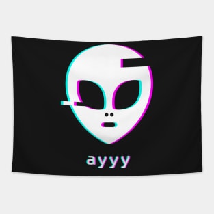 Ayyy - Aesthetic Meme Vaporwave Alien Tapestry