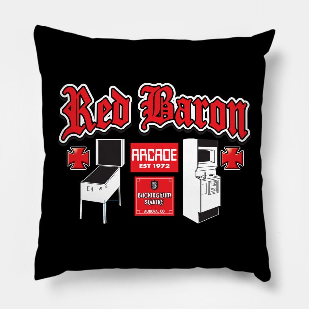 Red Baron Arcade Pillow by eShirtLabs