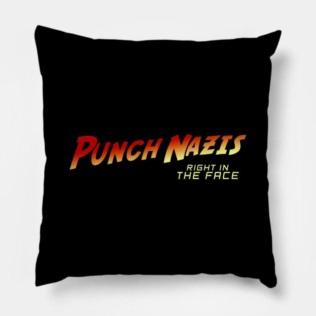 Punch Nazis Right in the Face Pillow by UnlovelyFrankenstein