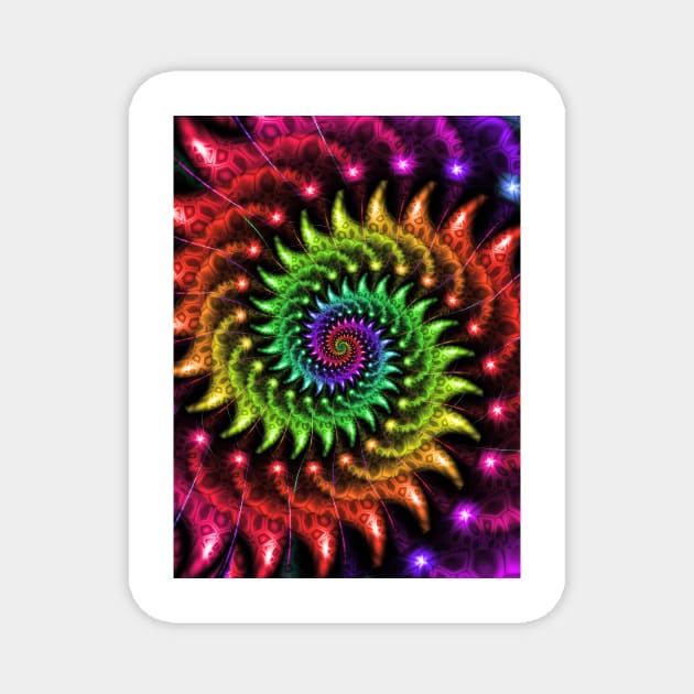 Spinning Rainbow Spiral Magnet by pinkal