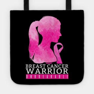 'Breast Cancer Warrior Unbreakable' Breast Cancer Tote