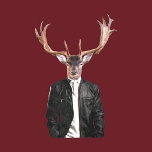 Fashionable Deer Illustration T-Shirt