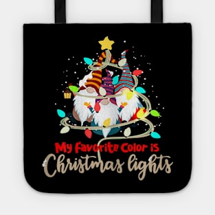 my favorite color is christmas lights Tote